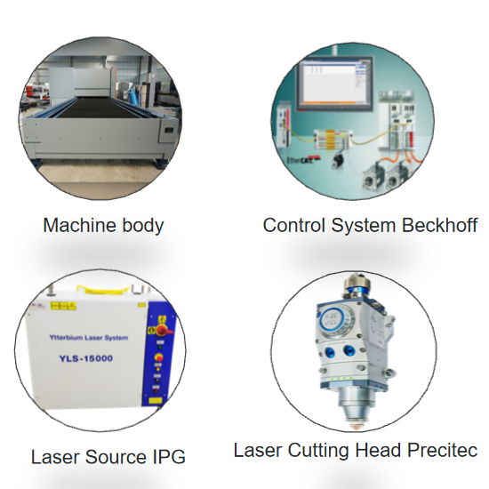 Machine de découpe laser pour machines agricoles et forestières (FLS3015 1000W-6000W)