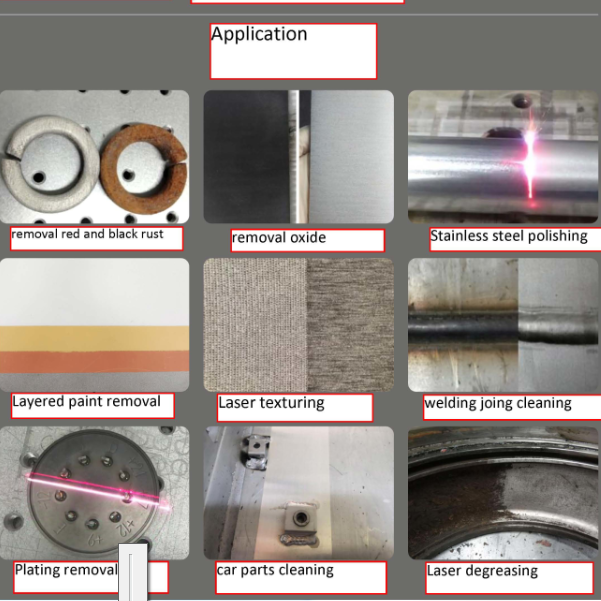 "Machine portative de dérouillage de laser de fibre pour nettoyer le métal rouillé"